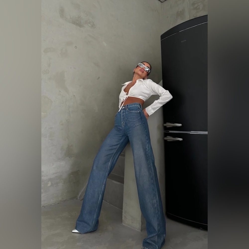 PIRAL METALLIC WASH BLUE JEANS